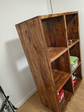 Estantería Madera Maciza con ruedas