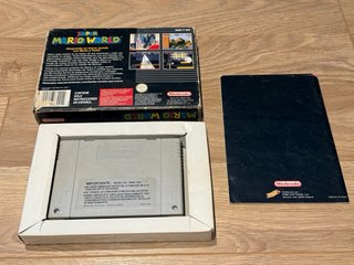 Super Mario World SNES PAL Version.  Caja Negra.