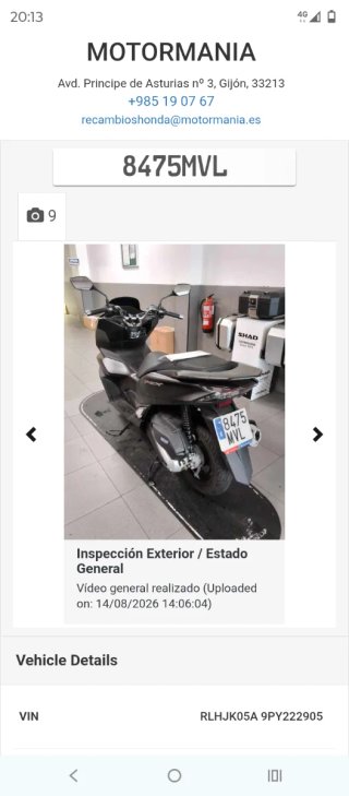 Honda PCX 125cc Negro Mate Scooter.