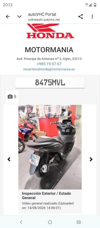 Honda PCX 125cc Negro Mate Scooter.