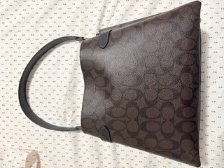 Bolso Hombro Coach Hanna Lona Marrón/Negro