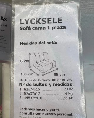 Sillón cama Ikea blanco