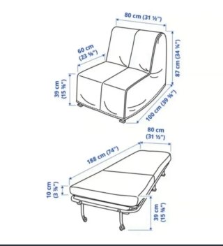 Sillón cama Ikea blanco