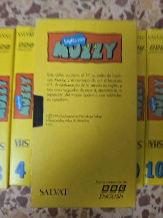 Colección VHS Inglés con MUZZY (12 cintas)