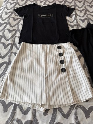 Falda pantalón Stradivarius rayas