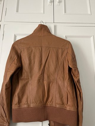 Chaqueta Cuero Marrón Vintage Bershka Talla M