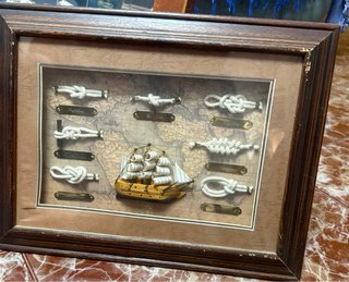 4 Cuadros Náuticos Barcos y Nudos