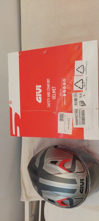 Casco Moto Givi Plata y Gris talla L