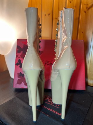 Botines Pole Dance Beige Cafe Talla 38