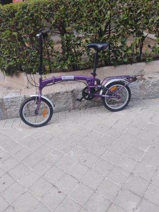 Bicicleta Plegable Morada Teen 16"