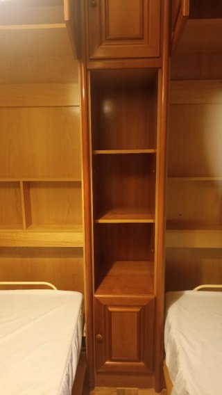 Muebles 2 camas 80cm empotradas y almacenaje