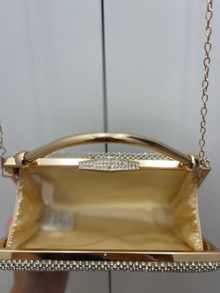 Bolso de mano fiesta dorado y plateado