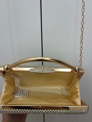 Bolso de mano fiesta dorado y plateado
