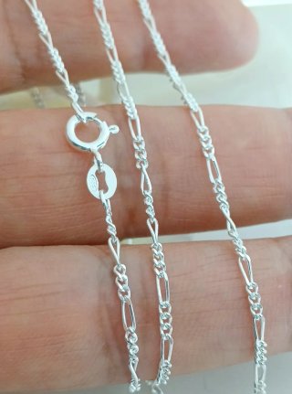 Cadena 60 cm Fígaro Plata Ley 925.