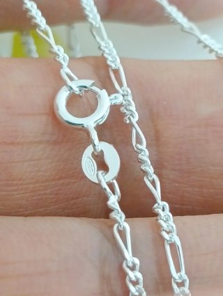 Cadena 60 cm Fígaro Plata Ley 925.