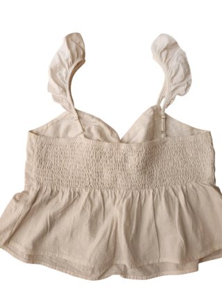 Top corto blanco con volantes