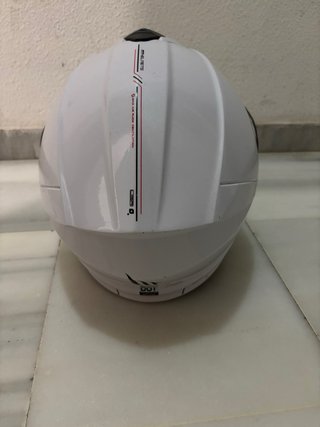 Casco modular de moto MT Helmets blanco, talla M.