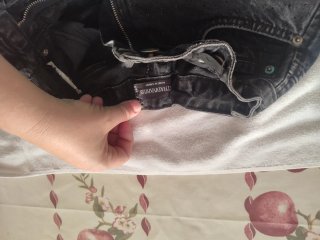 Shorts Stradivarius Talla 36 Perlas Deshilachados