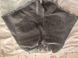 Shorts Stradivarius Talla 36 Perlas Deshilachados