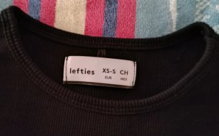 Vestido negro. Talla XS-S. Lefties