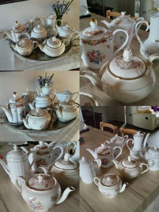 7 teiere vintage porcellana varie marche