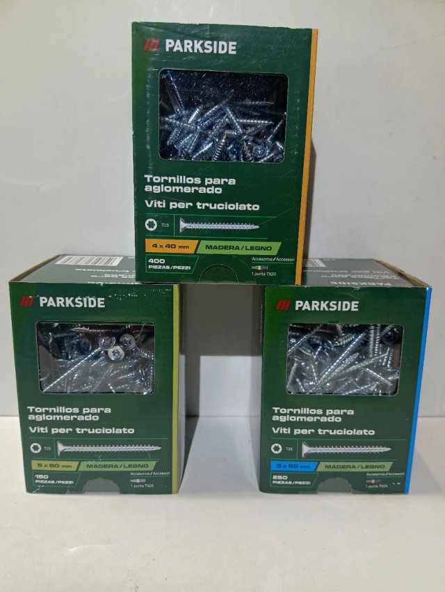3 Cajas Tornillos Madera PARKSIDE