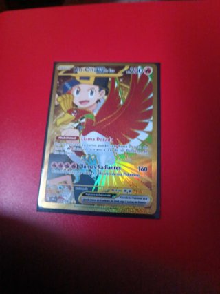 Carta Pokémon Ho-Oh EX Llama Dorada