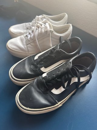 Zapatillas Vans Mujer Negras y Blancas