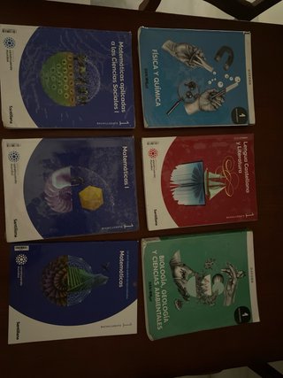Libros de texto primero bachillerato ciencias.