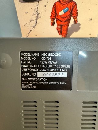 SNK Neo Geo CDZ Serial 0003533 NeoGeo NGCD Jap