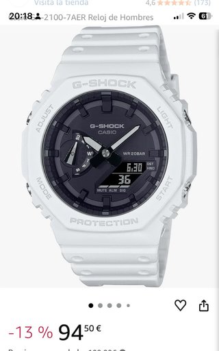 Reloj Casio G-Shock GA-2100-7AER blanco A ESTRENAR