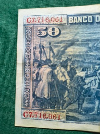 Billete 50 Pesetas 1928 Banco de España