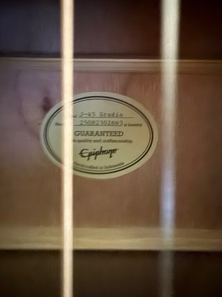 Epiphone J-45 Studio Guitarra Acústica Natural