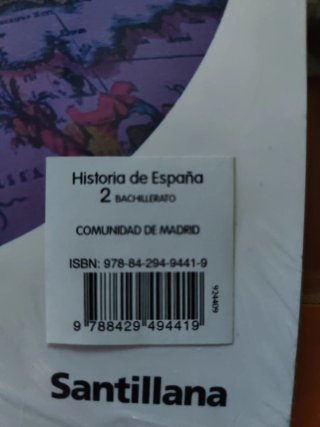 HISTORIA DE ESPAÑA COM. MADRID 2 BACHILLERATO L...