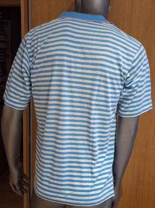 Polo Fred Perry Rayas Azul y Blanco