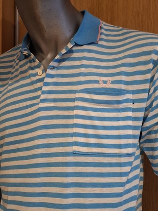 Polo Fred Perry Rayas Azul y Blanco