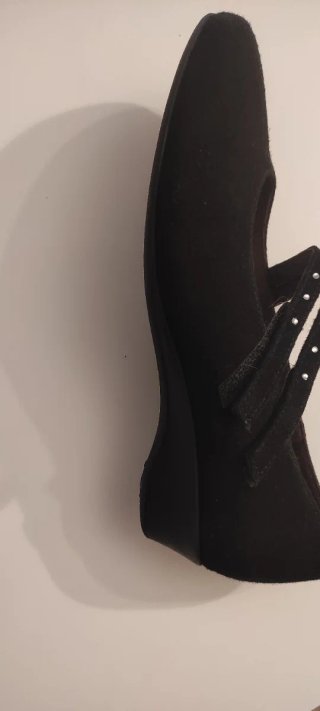 Zapatos negros ante con tiras brillantes T.37