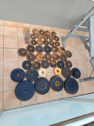 URGE! PESAS MANCUERNAS BARRA KIT GIMNASIO EN CASA
