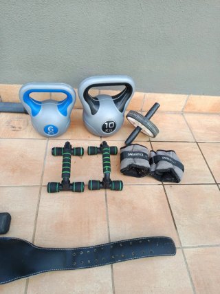URGE! PESAS MANCUERNAS BARRA KIT GIMNASIO EN CASA