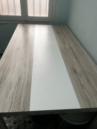 Mesa Comedor/Salón Madera y Blanca