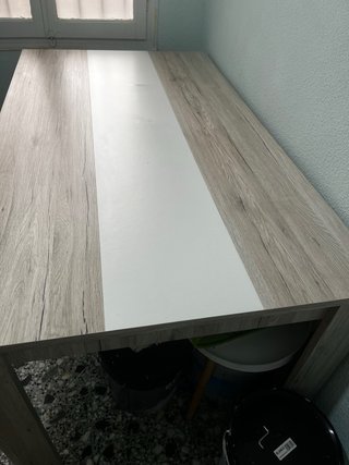 Mesa Comedor/Salón Madera y Blanca