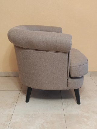 Sillón Chester Gato Preto Beige/Gris