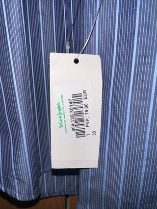 Camisa Calvin Klein Slim Fit Rayas Azul Talla M
