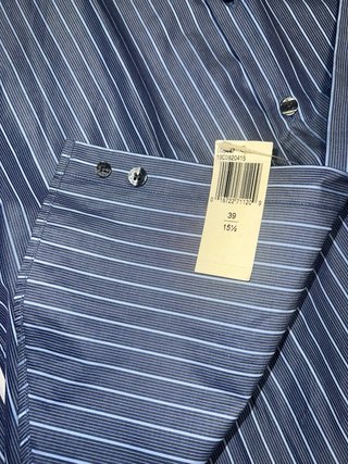 Camisa Calvin Klein Slim Fit Rayas Azul Talla M