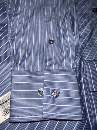 Camisa Calvin Klein Slim Fit Rayas Azul Talla M
