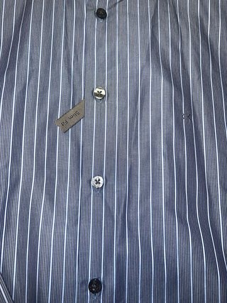 Camisa Calvin Klein Slim Fit Rayas Azul Talla M