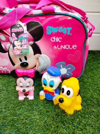 Lote Disney Bolsa Minnie y 3 muñecos bebe