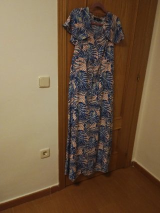 Vestido largo estampado verano