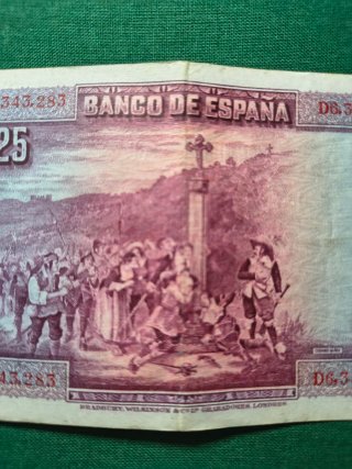 Billete 25 pesetas 1928 El Banco de España