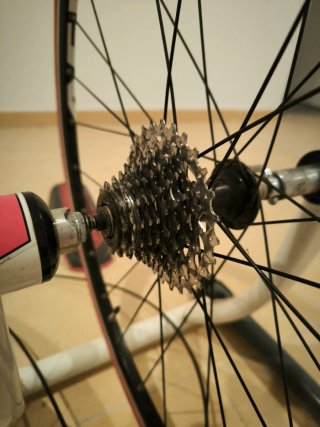Rodillo Elite con rueda para bicicleta